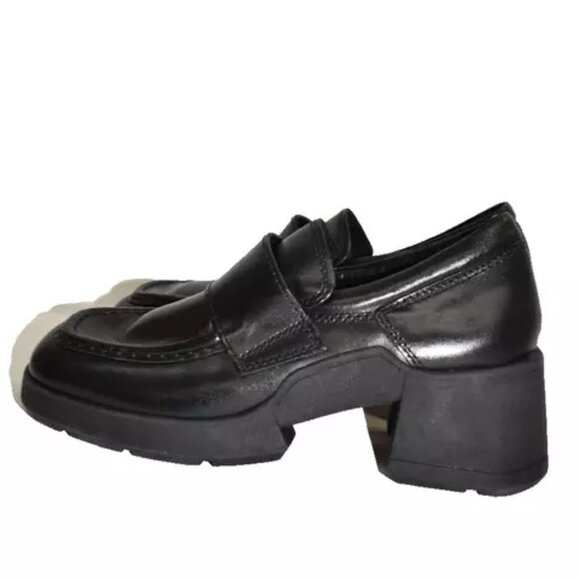$350 E8 MIISTA BILLIE PLATFORM SQUARE TOE LEATHER LOAFER BLACK 40 (2) (DB20) - Picture 4 of 8
